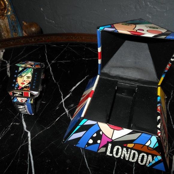 The One Britto Binary Watch Rare Collector Retired HAND SIGNED by Romero Britto - Picture 6 of 8